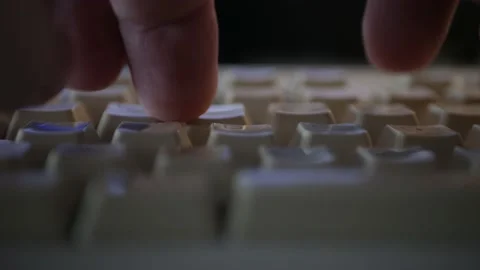 Close Up Shooting with a Keyboard and a Computer Programmer Typing a Code Line. Stock-Footage 156797270