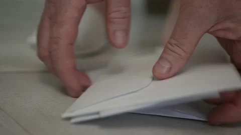 Close Up Shooting with a Person Taking Mail Delivery from the Door Entrance. Stock-Footage 166746013