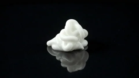 Close-up shooting of squeezed white creme Video stock 140926858