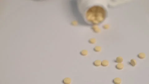 Close up shooting. Tablets and pills. Close up shooting Stock Footage 167792786