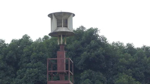Close Up Shot of Air Raid Siren  Stock Footage 54265610