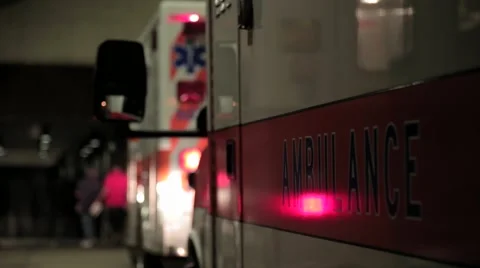 Close up shot of ambulance Stock Footage 41867159