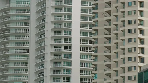 Close Up Shot of Apartment Blocks in Georgetown, Penang Stock Footage 48138460