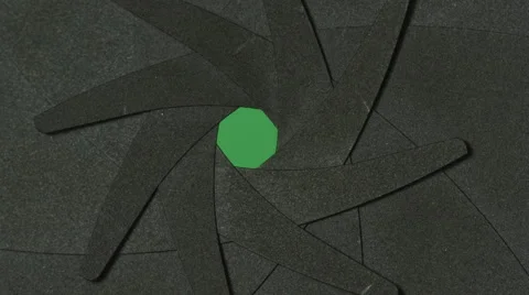 Close-up shot of an aperture or diaphragm blades Stock Footage 41810063