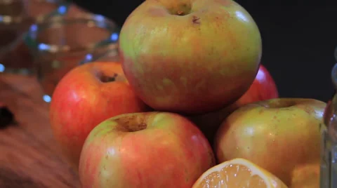 Close up shot of Apples Stock Footage 37416581