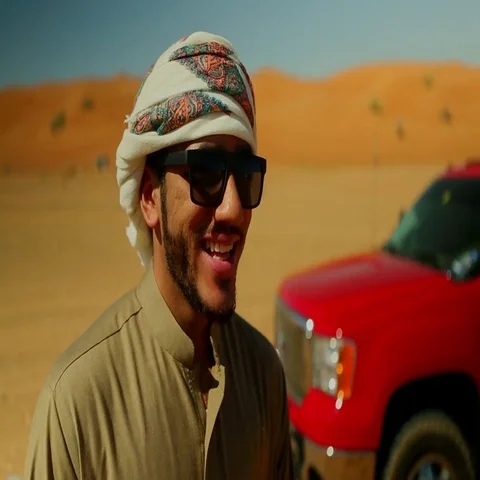 Close up shot of Arab man wearing sunglasses. Video stock 69481589