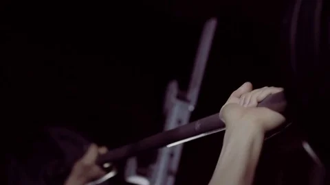 Close-up shot of athletic man s arms practicing deadlift at fitness club Stock-Footage 72467828