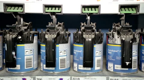Close up shot auto paint mix machine 動画素材 65287892