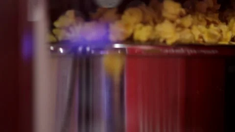 Close up shot of automatic stainless steel dry cheese caramel salt sweet flavor  Stock Footage 138774229