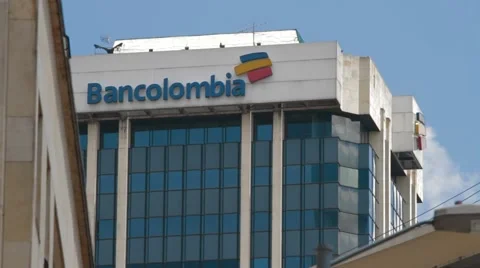 Close Up Shot of Bancolombia Tower Stock Footage 42267727