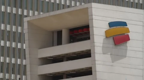 Close Up Shot of Bancolombia Tower Stock Footage 42267783