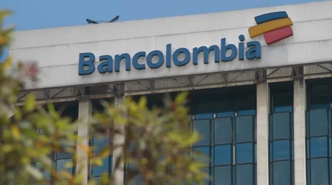 Close Up Shot of Bancolombia Tower Stock Footage 42267784