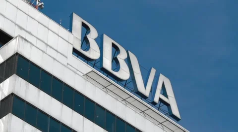 Close Up Shot of BBVA tower Video stock 42267993