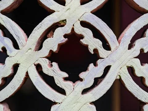 Close up shot of beautiful shape window in Shuitou Village Foto stock