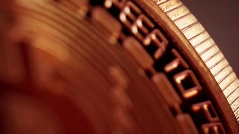 A Close up shot of bitcoin ridege Stock Footage 155303682
