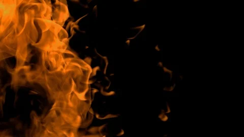 Close up shot of blazing fire in alpha background Vidéo 122174207