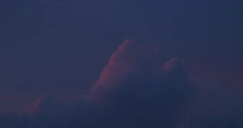Close-up shot. Blue Cloud at Sunset. Stock Footage 156221795