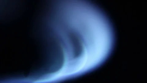Close up shot of blue gas flame Video stock 72416162