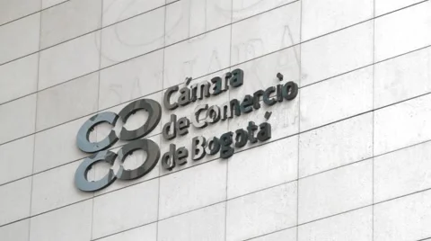 Close Up Shot of Bogota's Chamber of Commerce Stock Footage 42268057