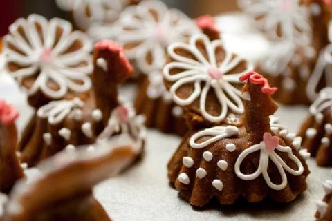 Close up shot of a brittle cake Stock Photos