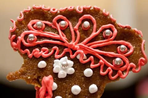 Close up shot of a brittle cake Stock Photos
