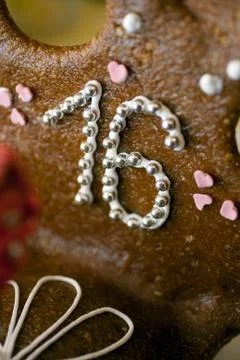 Close up shot of a brittle cake Foto stock