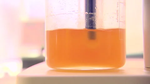 Close Up Shot Of Bubbling Liquid In Beaker Stock Footage 40619976