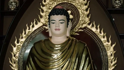 Close-up Shot of Buddha Statue Stock Footage 116469995