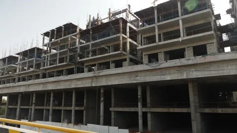 Close shot building under construction Stock Footage 147686990