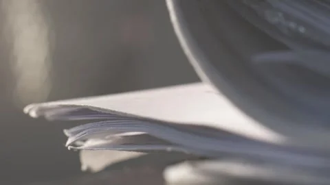 Close-up shot of a businessman working with documents in an office Stock Footage 309402534
