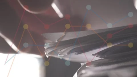 Close-up shot of a businessman working with documents in an office Stock Footage 317695059