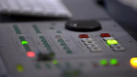 Close-up shot buttons: play, stop,rec Stock Footage 107146655