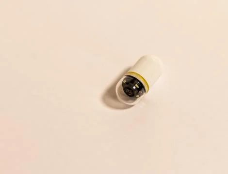 Close up shot of the capsule endoscopy camera. Healthcare Stock Photos