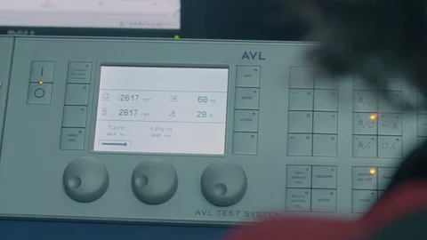 Close up shot of car engine measuring, testing and diagnostics Stock Footage 94861298