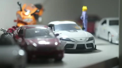 Close up shot of car models San Francisco CA USA Feb 1st 2026 Stock Footage 328117175
