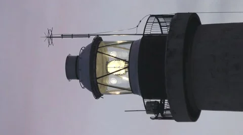 Close up shot of Catania lighthouse, vertical shot Stock Footage 57928389