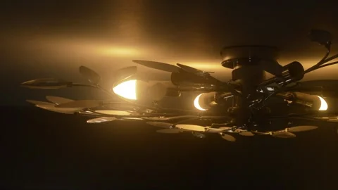 Close up shot of a Ceiling light lit up in a house. Stock Footage 247125970