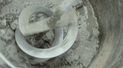 Close up shot of cement mixing Stock Footage 58265179