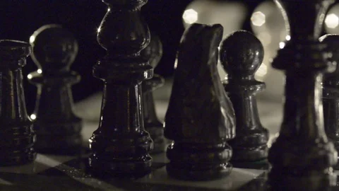 Close up shot of chess pieces Video stock 103982584