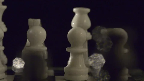 Close up shot of chess pieces Stock Footage 103982594