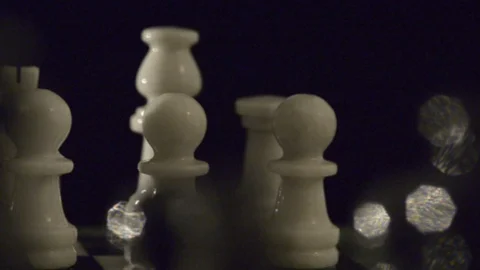 Close up shot of chess pieces Video stock 103983380