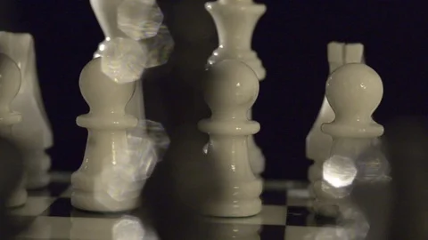 Close up shot of chess pieces Stock Footage 103983621