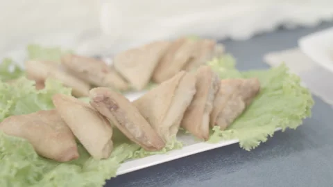 Close up shot of chinese Dim Sum Stock Footage 134222418