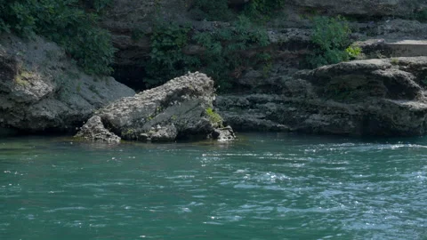 Close up shot of clean river water Stock Footage 329436492