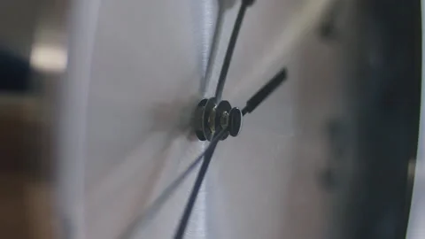Close up shot of clock hands spinning quickly around to show the passage of time Stock-Footage 148473674