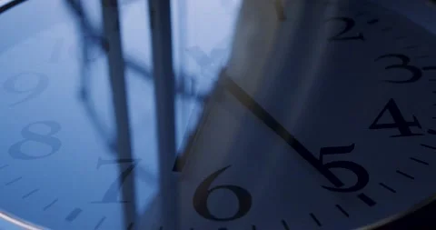 Close-up shot of a clock ticking with time passing Stock Footage 220071196