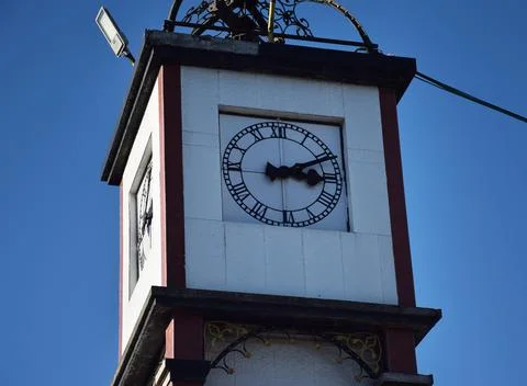 Close up shot of a clock tower Stock Photos