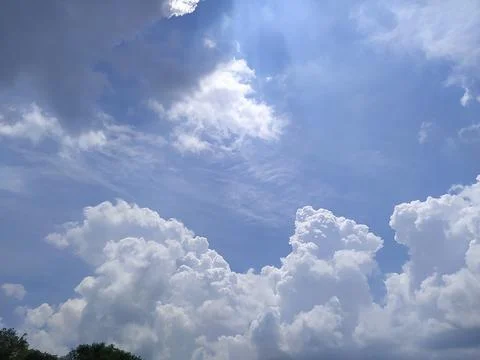 A close up shot of clouds in the sky. Stock Photos