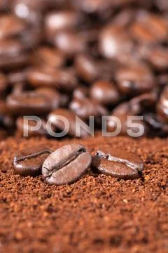 Close up shot of coffee beans Stock Photos