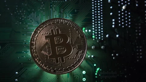 Close-up Shot Of Colorful Cryptocurrency Stock Footage 95769795